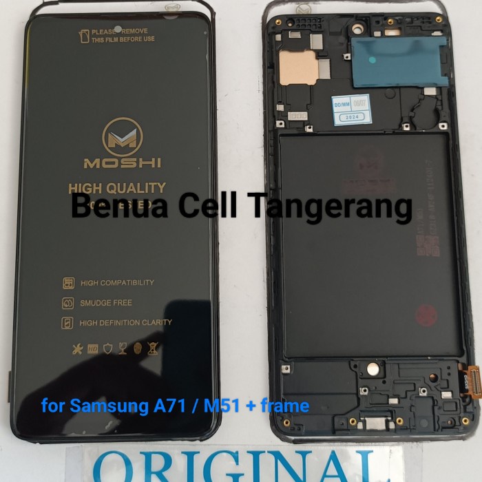 LCD SAMSUNG A71 / SAMSUNG M51 + FRAME ORIGINAL MOSHI ORIGINAL QUALITY