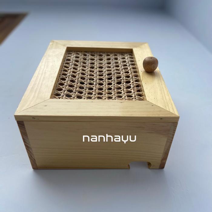 PREMIUM Box KWH Meter Listrik Prabayar Pulsa Dan Panel Listrik MCB - Rotan Kayu