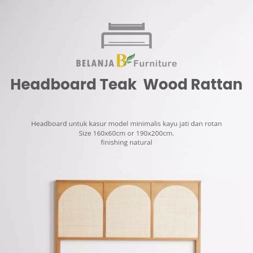 PREMIUM Headboard kasur minimalis rotan