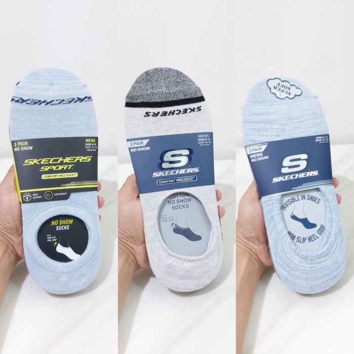 PREMIUM Kaos Kaki Hidden Socks Skechers For men 1 Pack isi 3 pasang