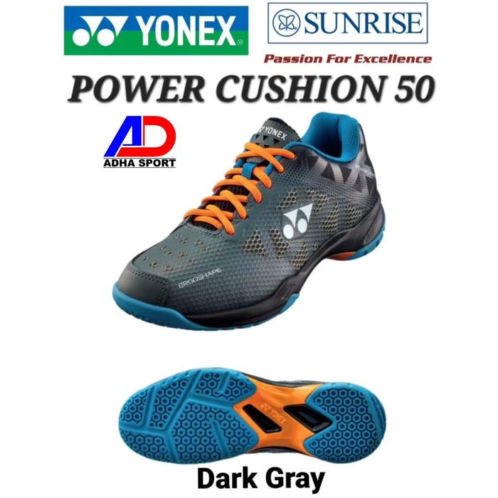 PREMIUM BIG SALE  Bonus Kaos Kaki  Sepatu Badminton Yonex Power Cushion SHB 50 / SHB50 Original