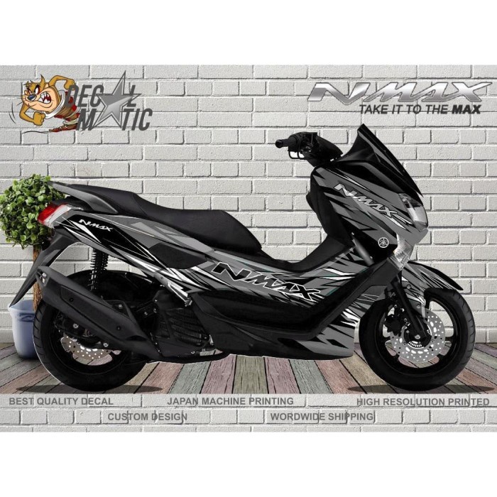 PREMIUM Decal Nmax Striping Nmax Full Body - Abu-Abu Grafis