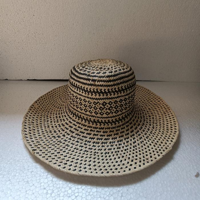 PREMIUM TOPI ROTAN TOPI PANTAI TOPI ANYAMAN ROTAN KALIMANTAN