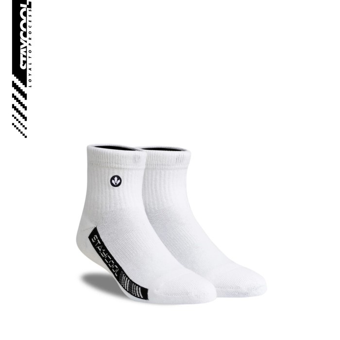 PREMIUM StayCool Socks Kaos Kaki Fashion Ankle Basic OG - Off White