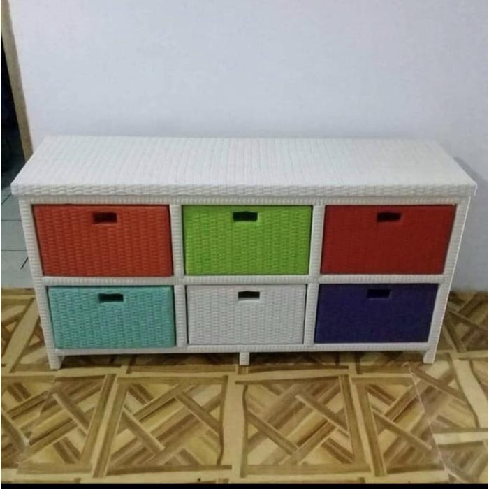 PREMIUM Laci rotan sintetis 6 laci
