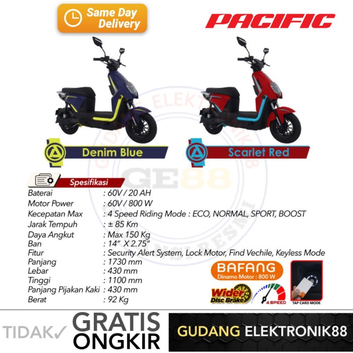 Best seller Sepeda Listrik Pasific Syncros 8.0 800Wat #Dewasa#anak-anak By Pasific Murah Promo