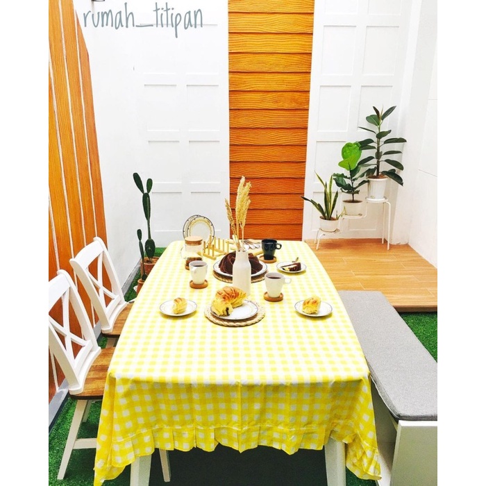 Shafiyyah.sarban Taplak Meja Makan Rempel/Rumbai