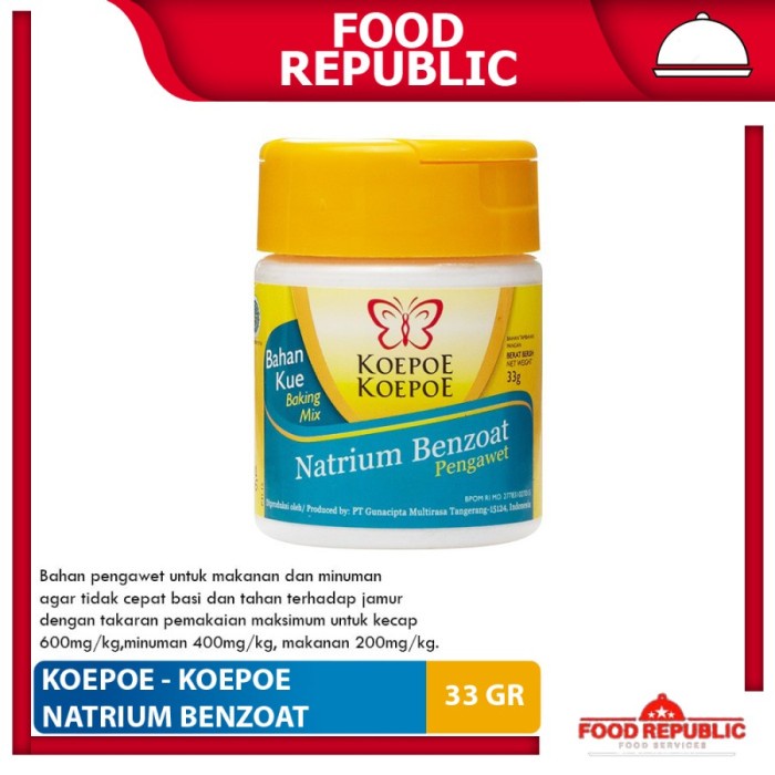 

KOEPOE KOEPOE NATRIUM BENZOAT 1 KG PENGAWET MAKANAN MINUMAN HALAL