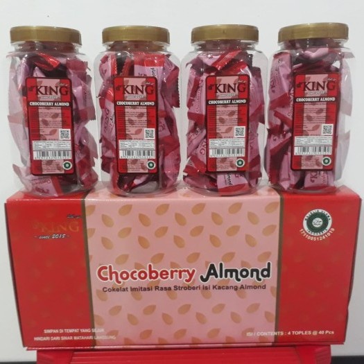 

D'KING Bonibol Coklat Kacang Almond & Chocoberry Per Dus isi 4 Toples