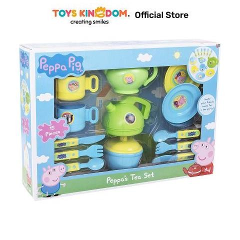 Toys Kingdom Peppa Pig Playset Tea Toys Kids Toy Set Mainan Imajinatif Anak Koleksi Mainan Anak