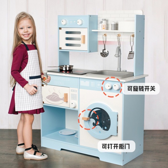 GINGERINFANT Nuna kids kitchen playset mainan kitchen set kayu anak anak mainan kitchen premium