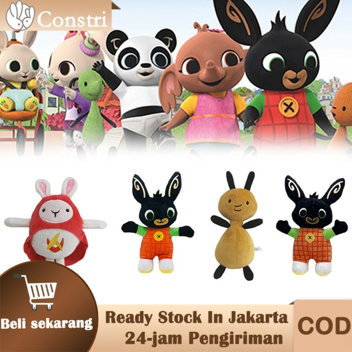 Boneka Bing Kelinci Hitam Bing Bunny Kelinci Mewah Boneka Kartun Panda Gajah Anak-anak Hadiah Ulang
