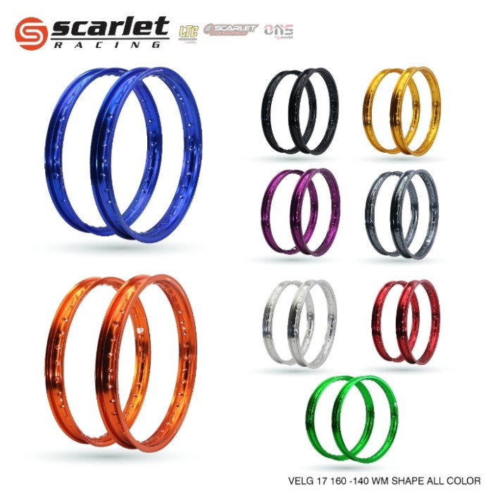 paket velg jari jari scarlet ring 14. ukuran 140 & 160 ring 14