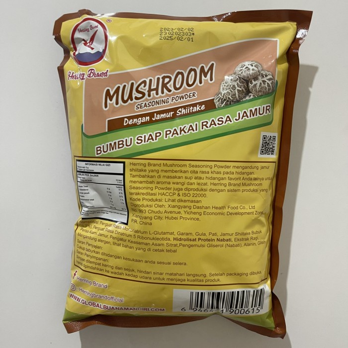 

Sale Terbatas Herring Brand Mushroom Seasoning Powder / Kaldu Jamur Shitake 454 Gr Aman