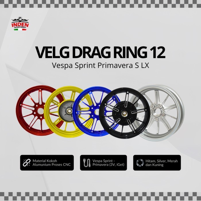 Velg 12inc VESPA Sprint dan Primavera 150 Ring 12
