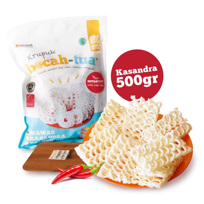 

Krupuk Bocah Tua 500 gr - Kasandra Pedas