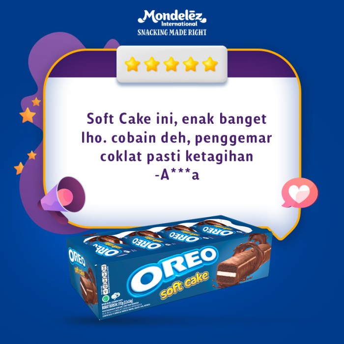 

Oreo Soft Cake Bolu Coklat 16g [1 Box] Family Pack - Camilan / Snack
