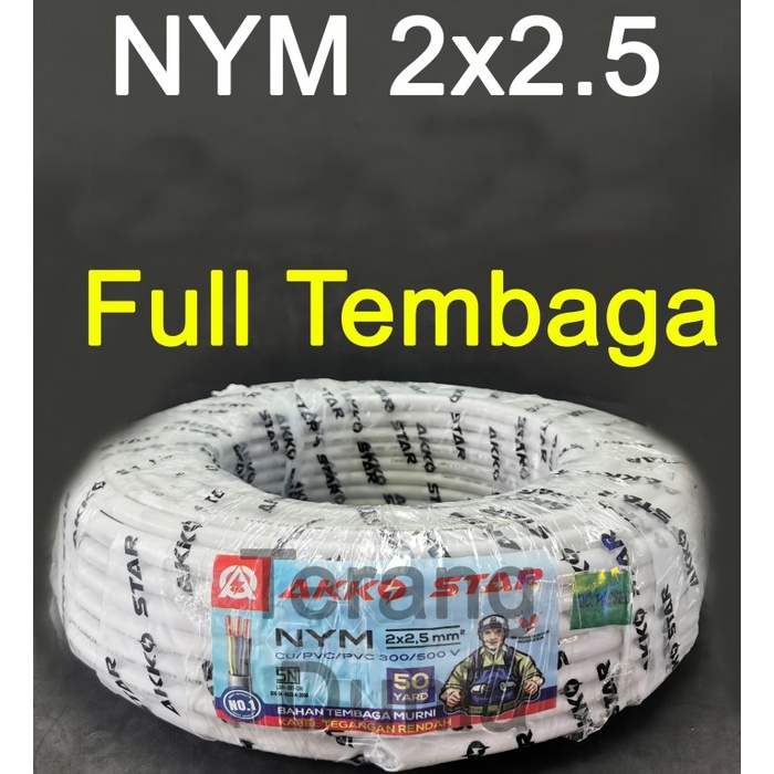 Kabel NYM 2x2.5 Kabel Listrik 2x2.5 Kabel Tunggal NYM 2x2.5 Akko