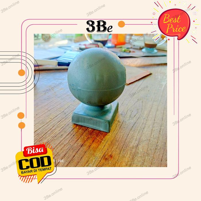 MAHKOTA BOLA BESI PIPA HOLLOW 40X40 AKSESORIS ORNAMEN DOP TUTUP TIANG PIPA HOLLOW PINTU GERBANG