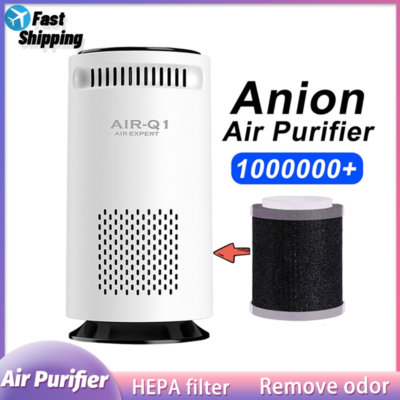 Xiaomi Mijia Portable Air Purifier Negative Ion True Hepa Filter Air Cleaner Home Smoke Pollen Quiet