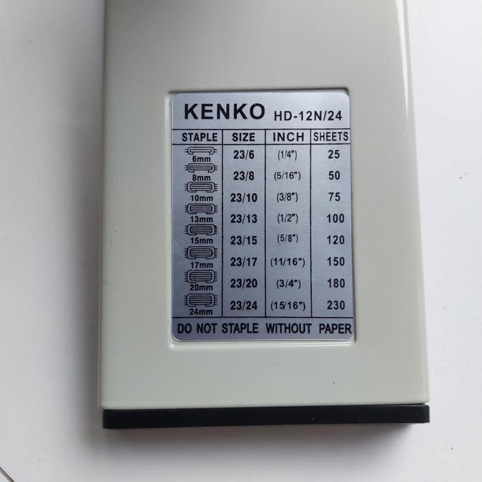 

Produk Terbaru Stapler Kenko Hd 12N/24 Jilid 230 Lembar Staples Hekter Besar - 1 Buah Cod