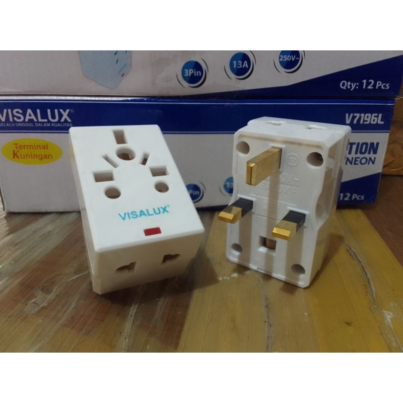 COLOKAN ARAB SAUDI MALAYSIA SINGAPURA TRAVEL ADAPTOR KAKI 3 CABANG 3