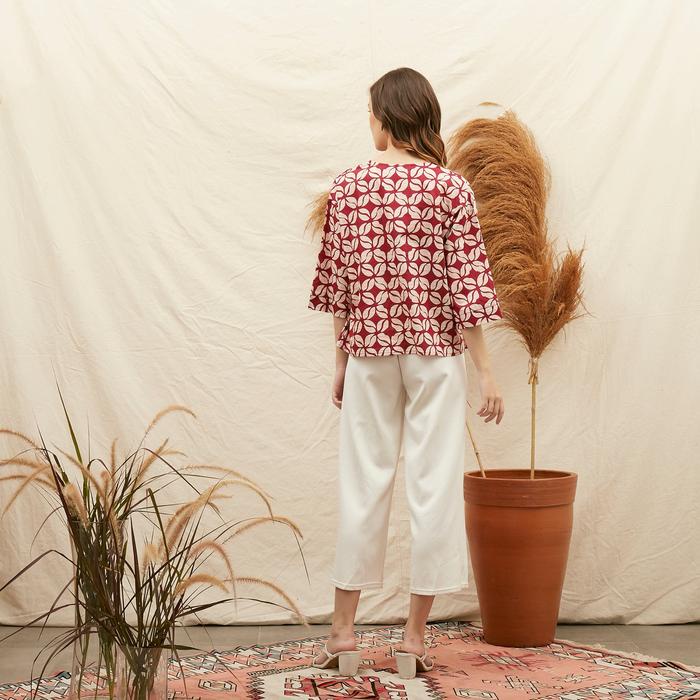 Nayara Batik Cardigan Gabie Lurik Cardigan Stripe Outer Katun Wanita Produk Unggulan