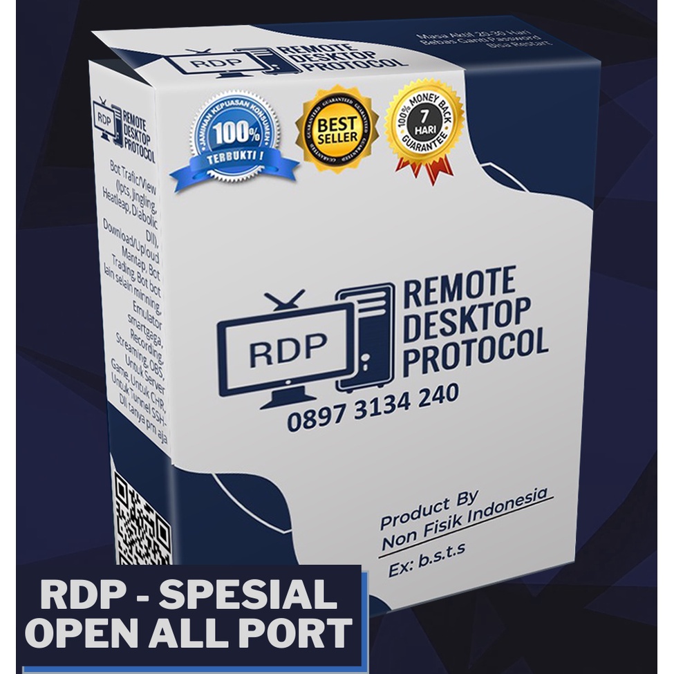 [Full Garansi] Remote Desktop Protocol (RDP) Termurah, Terpercaya, Langsung Ganti Akun Jika RDP Mati