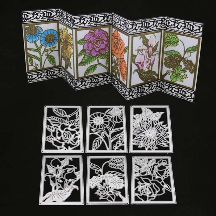

Cutting Dies - 4 IN 1 Flower Pattern Background