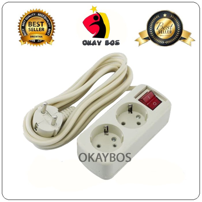 JTTOP" STOP KONTAK 5 LUBANG PANJANG 5M+ KABEL / STOP KONTAK KABEL