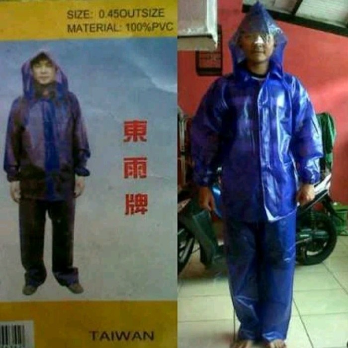 Executive Jas hujan & Mantel Nelayan & Taiwan bahan karet pvc tidak mudah sobek