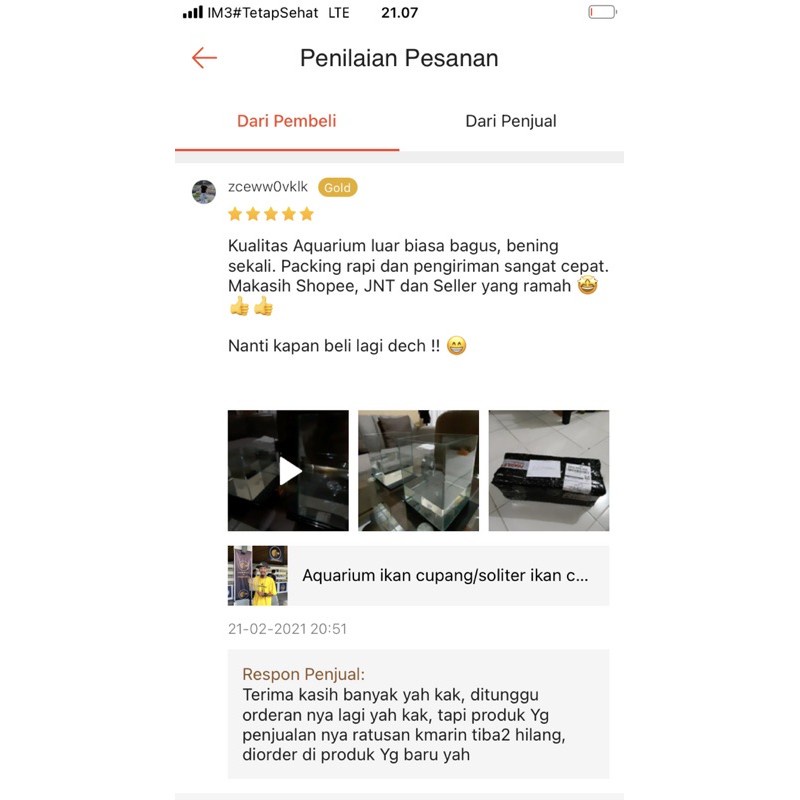 soliter / akrilik cupang Juragan Toples ukuran.4L sale tidakada garansi pecah kak