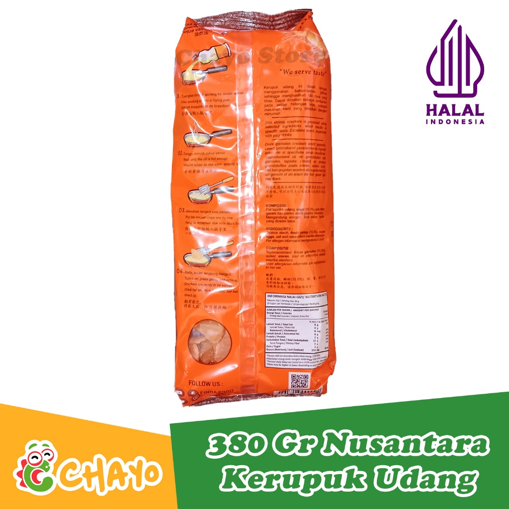 

A Finna Kerupuk Udang Nusantara Besar 380Gr Keripik Camilan Makanan Ringan