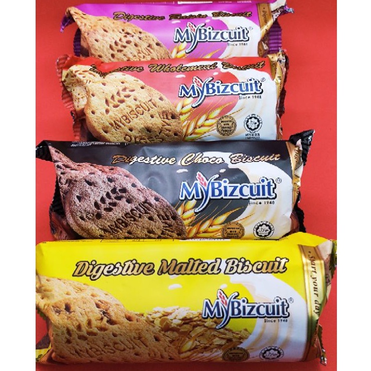 

A [Halal] My Bizcuit Wholemeal / Choco / Raisin / Malted Biskuit Gandum Digestive 250Gr Enak Dan