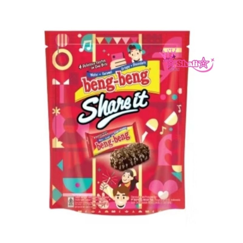 

A Beng Beng Share It Festive 237,5 Gr 1 Pouch Isi 25 Pcs @9,5 Gr Beng Beng Wafer Wafer Cokelat