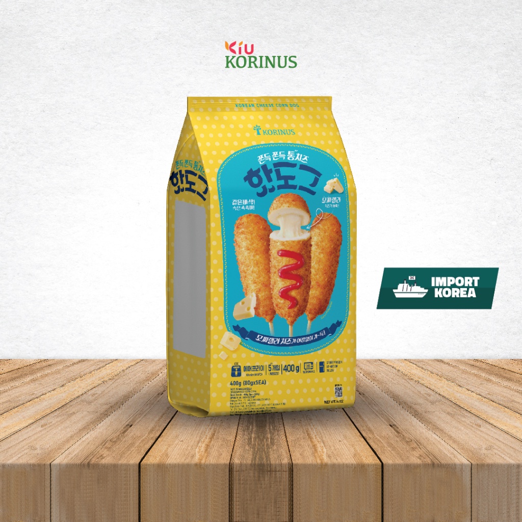 

A K - 1 Pack (5Pcs) Mozzarela Corn Dog /Roti Isi Keju Mozarella 400Gr