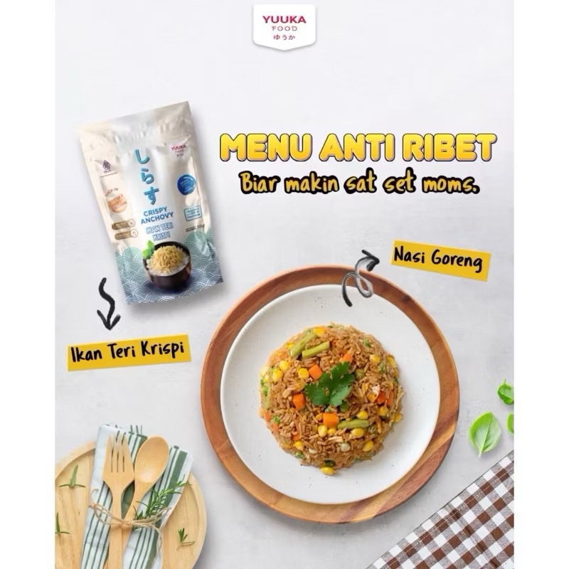 

A Yuuka Food Crispy Anchovy 30Gr Ikan Teri Krispi Snack Cemilan Mpasi Sehat