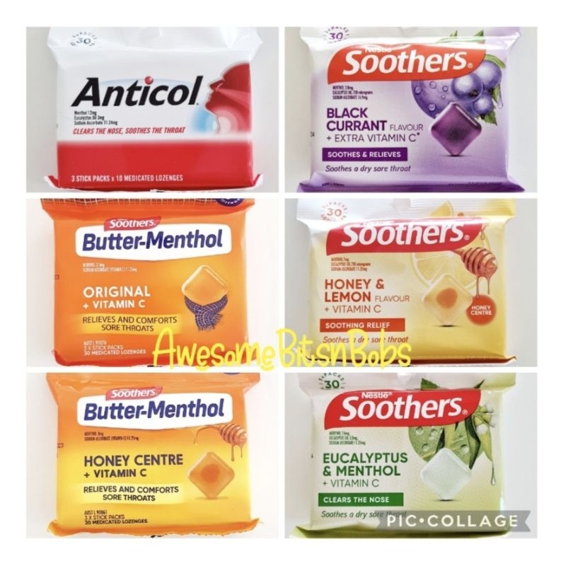 

A Nestle Soothers / Butter-Menthol / Anticol 3 Packs