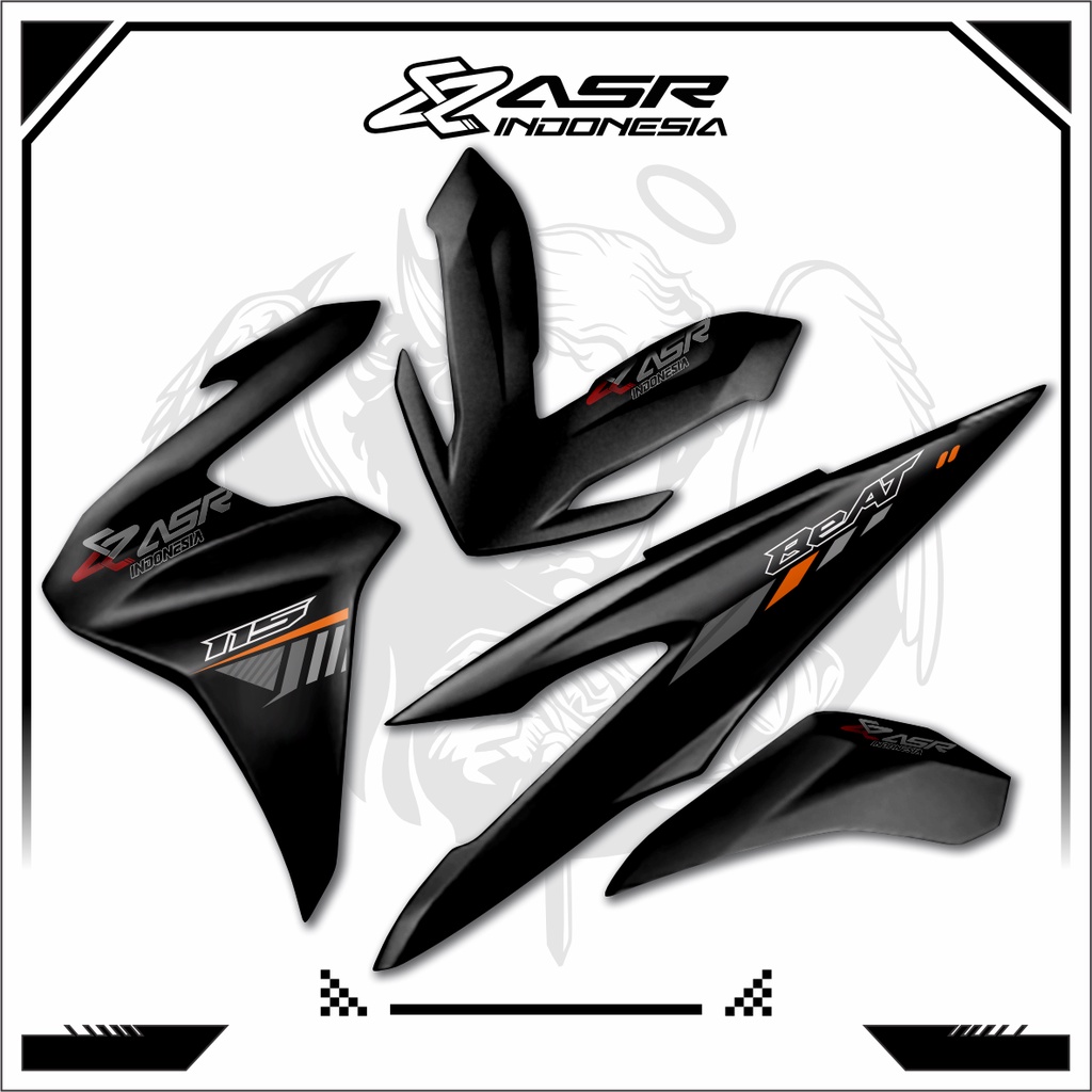 Stiker Transparan Beat Keyless Motif C