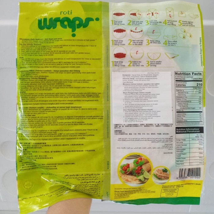 

(TopSeller) Kawan Food Roti Wrap isi 6 lembar 340 gram