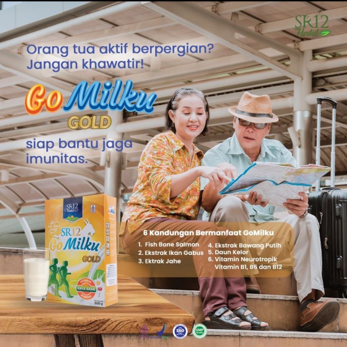 

(TopSeller) SR12 GO MILKU GOLD / SUSU ETAWA TANPA GULA TINGGI KALSIUM VITAMIN TULANG