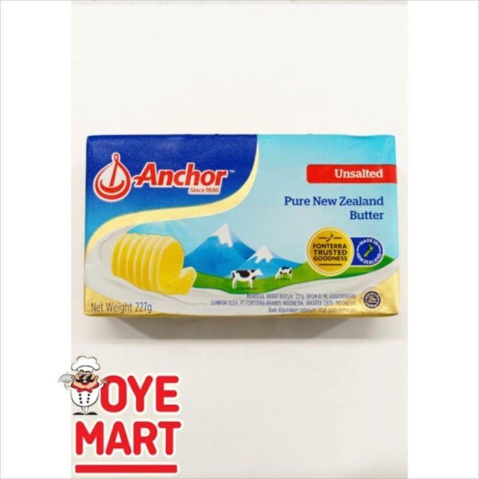 

(TopSeller) ANCHOR PURE NEW ZEALAND BUTTER UNSALTED 227GR/MENTEGA TAWAR