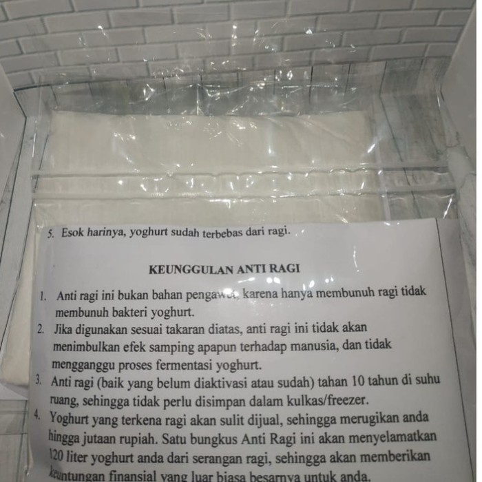 

(TopSeller) Anti Ragi Yogurt (Bahan Tambahan Yogurt)