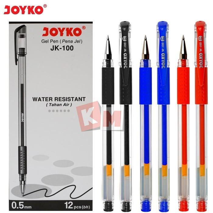 

Pulpen Gel Joyko Jk-100 Hitam Merah Biru