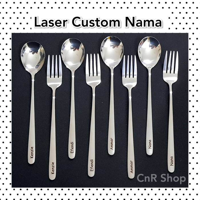 sendok korea garpu sumpit custom nama