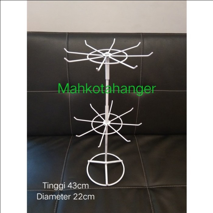 Rak Display putar matahari 2 susun gantungan aksess display *