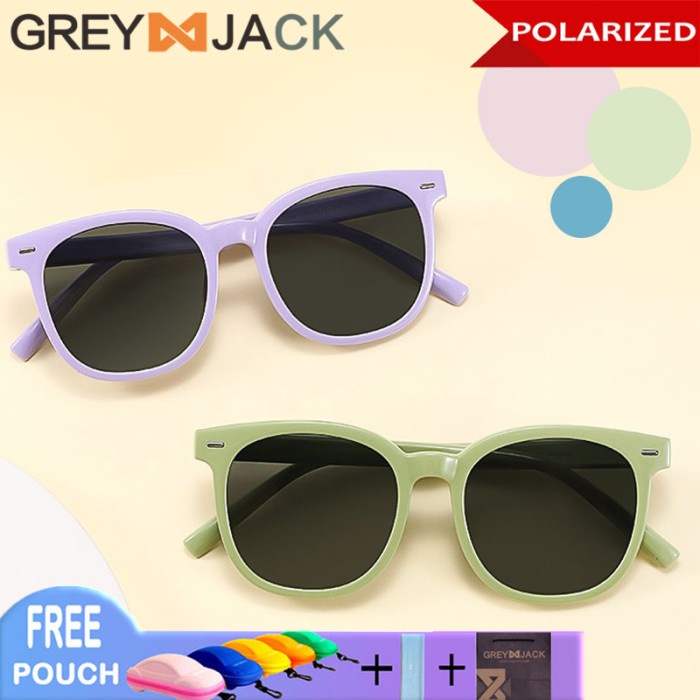 GREY JACK KACAMATA HITAM SUNGLASSES ANAK POLARIZED ANTIUV RINGAN 101