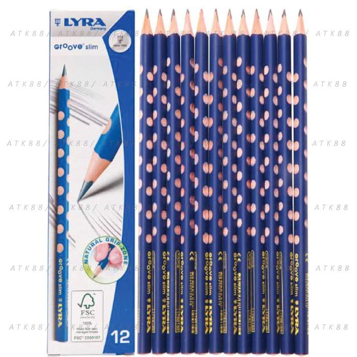 

pintar- Pensil LYRA Groove Slim Graphite Isi 12 pcs Pencil