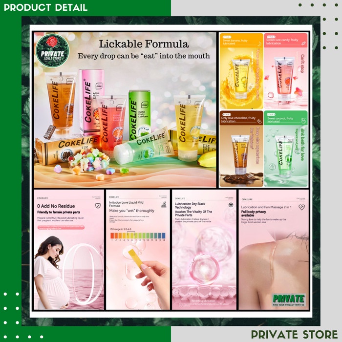 

COKELIFE XYLITOL LUBRICANT - Pelumas Pelicin Massage Gel Oral Lube Asli Rasa Aroma Buah Edible