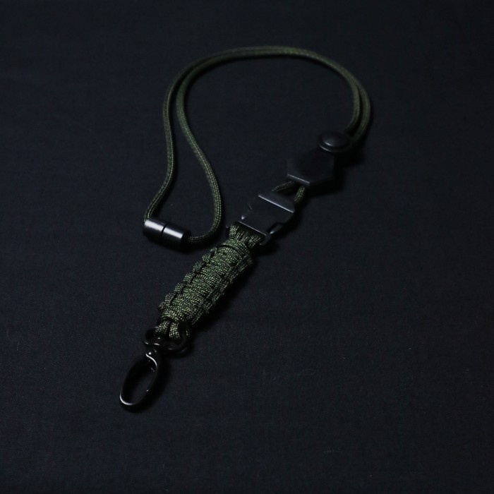 

pintar- Lanyard ID Card Holder Canvas Tali Paracord 4mm Tactical Militer
